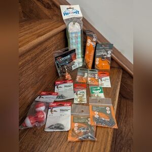 Fishing Tackle & Supplies Lot Floats Split Rings,Sinkers, Bell, Barrel Swivels +